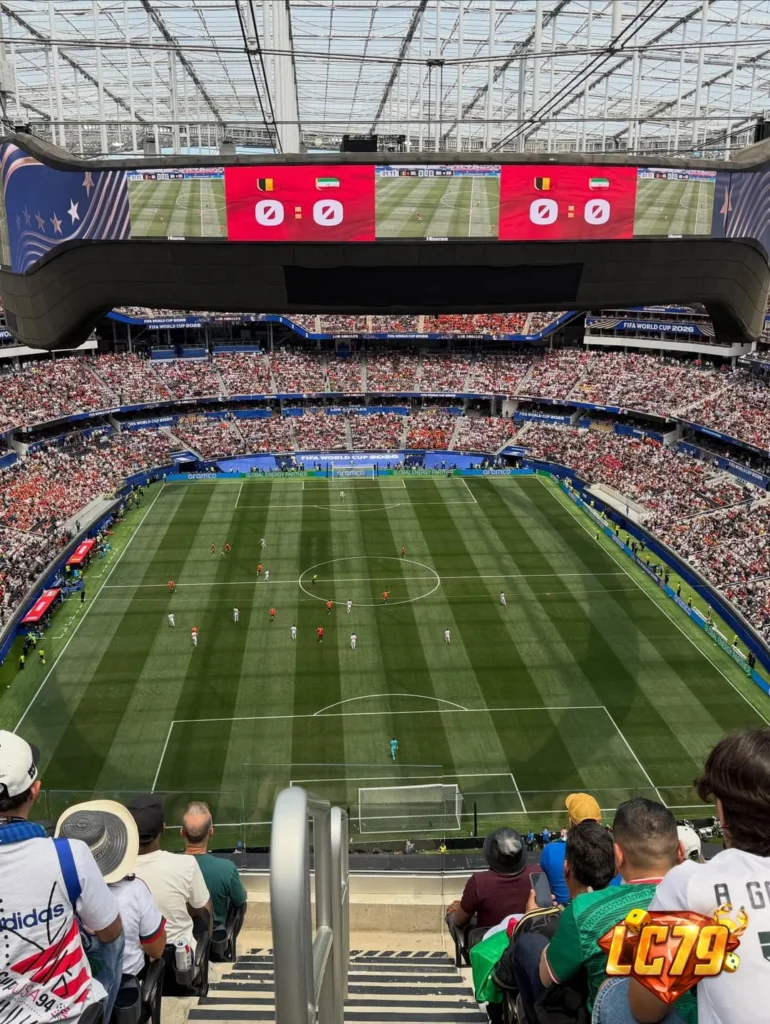 Trận Belgium 0-0 Iran tại World Cup 2026, ảnh đã đóng watermark LC79