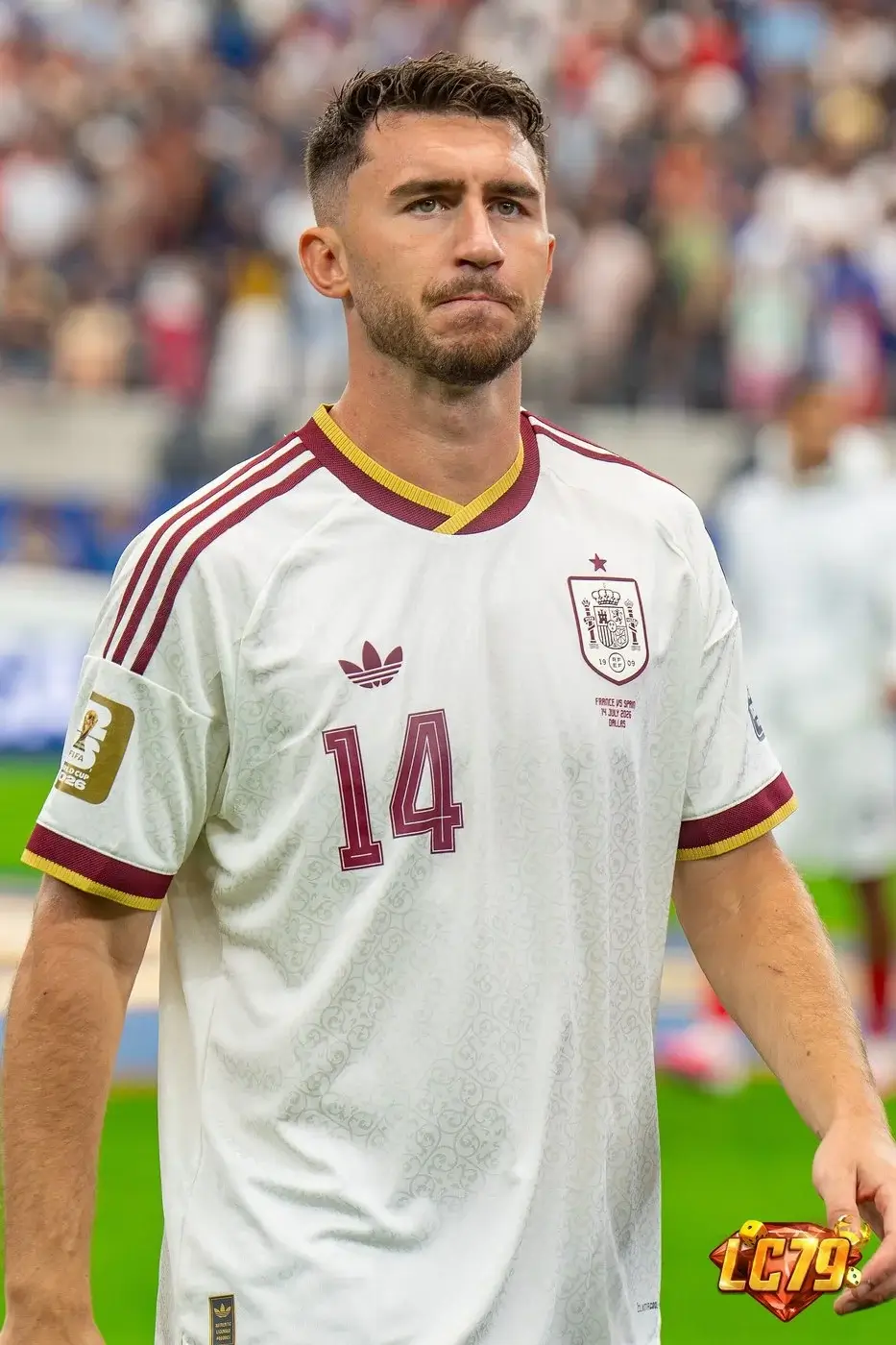 Aymeric Laporte trong màu áo Spain tại World Cup 2026, ảnh đã đóng watermark LC79