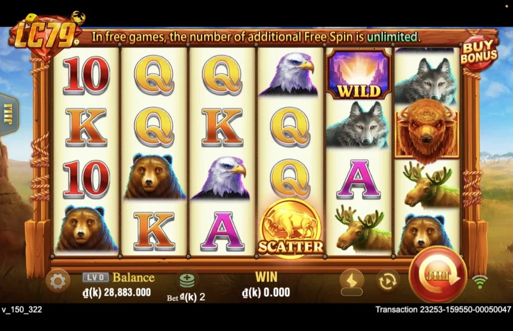 Ảnh bảng biểu tượng & tính năng game Charge Buffalo (slot JILI) chơi tại LC79