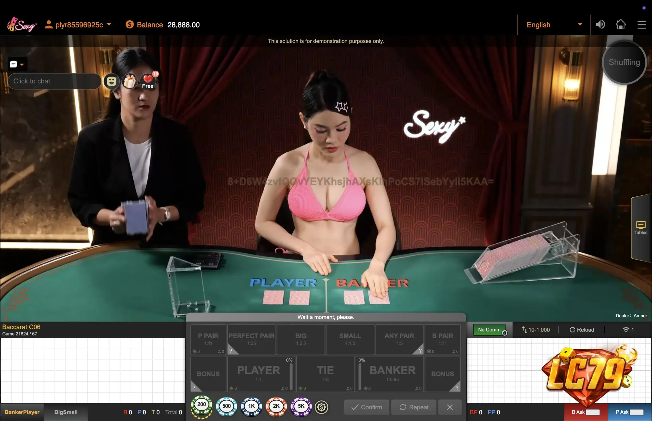 Con đôi và Cái đôi trong Baccarat khác n thật tại LC79
