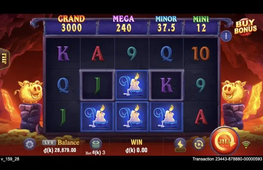 Ảnh bảng biểu tượng & tính năng game Devil Fire Twins (slot JILI) chơi tại LC79