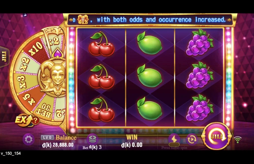 Ảnh màn hình gameplay game Golden Joker (slot JILI) chơi tại LC79