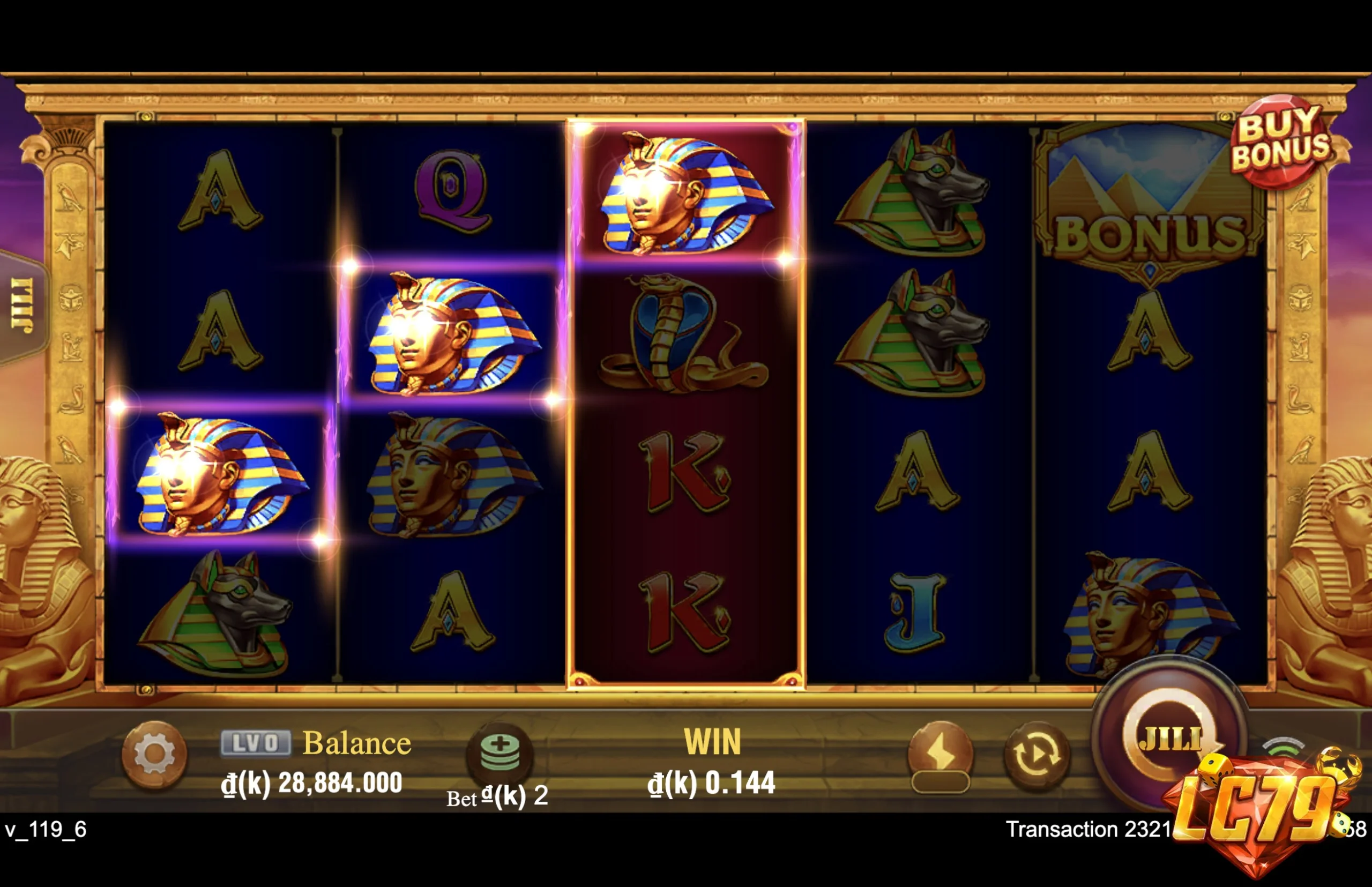 Ảnh giao diện chính game Golden Queen (slot JILI) chơi tại LC79