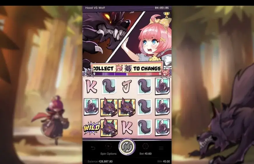 Ảnh màn hình gameplay game Hood vs Wolf (slot PG) chơi tại LC79