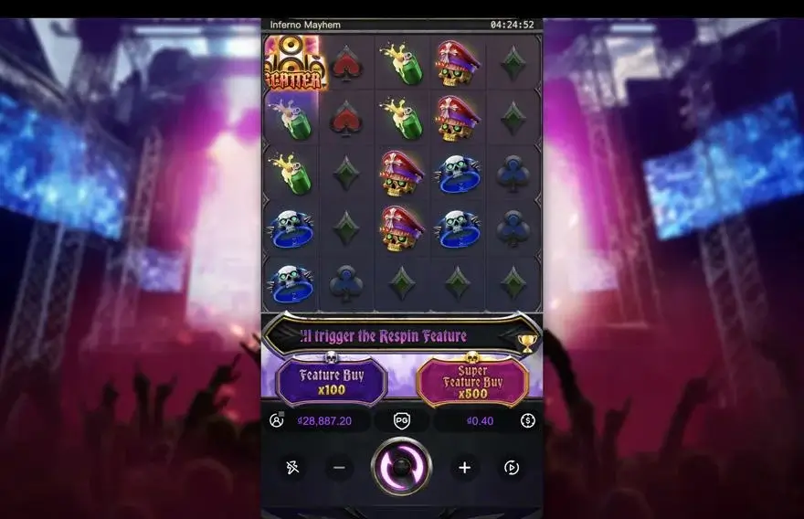 Ảnh màn hình gameplay game Inferno Mayhem (slot PG) chơi tại LC79