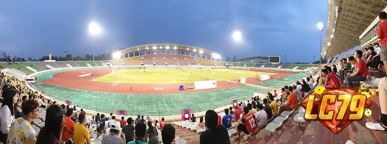 New Laos National Stadium tại Vientiane, ảnh Wikimedia Commons đã đóng watermark LC79