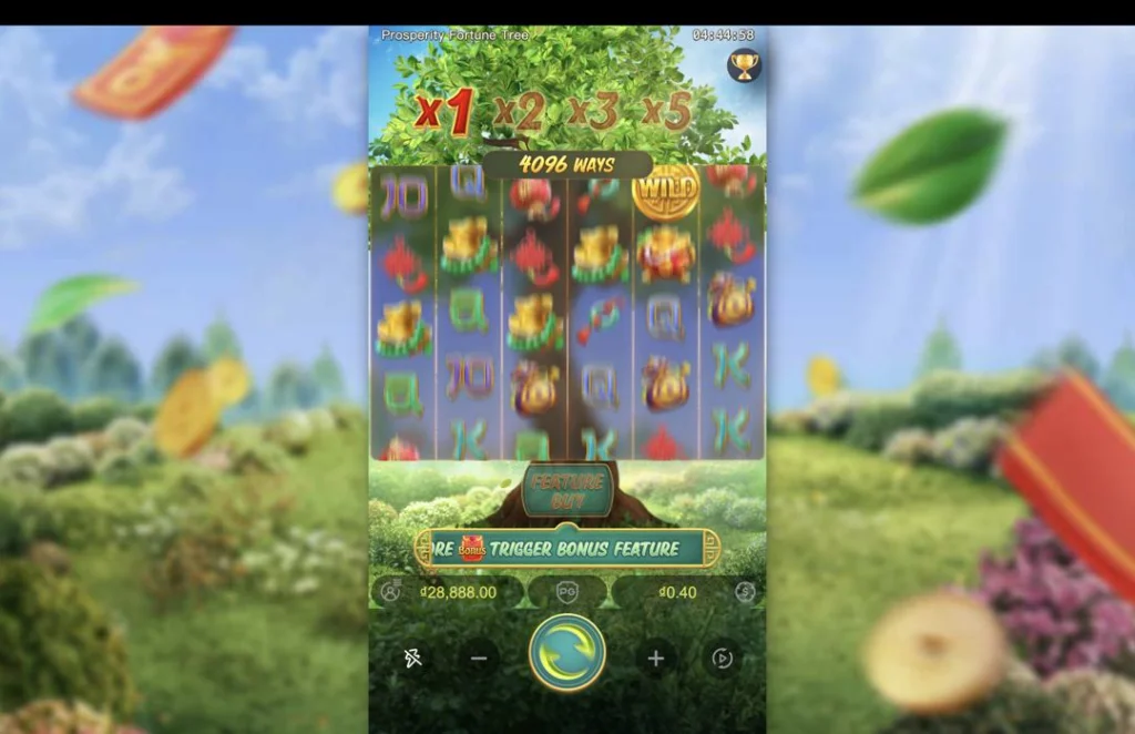 Ảnh giao diện chính game Prosperity Fortune Tree (slot PG) chơi tại LC79