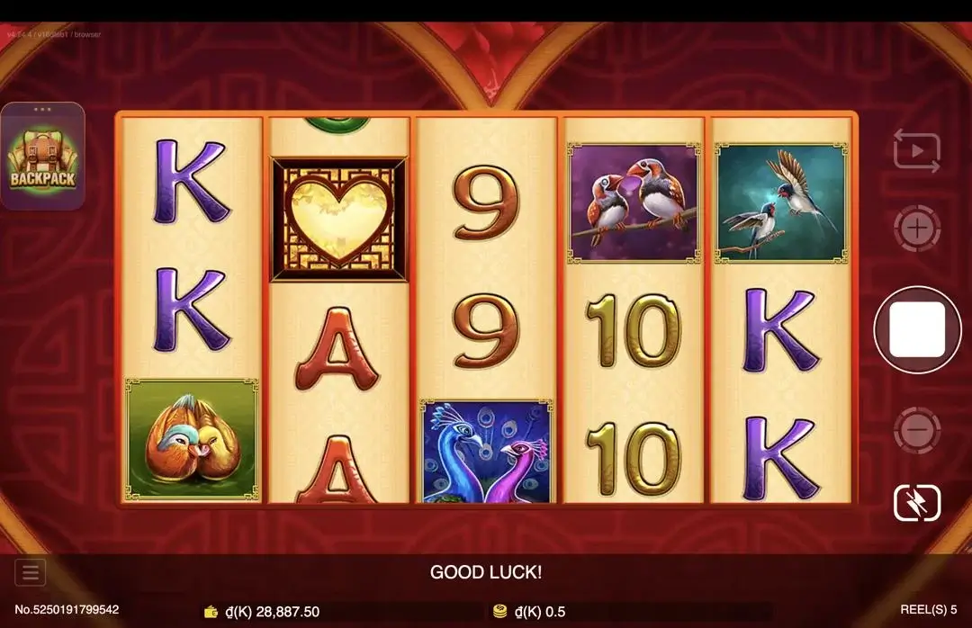 Ảnh giao diện chính game Rooster In Love (slot JDB) chơi tại LC79