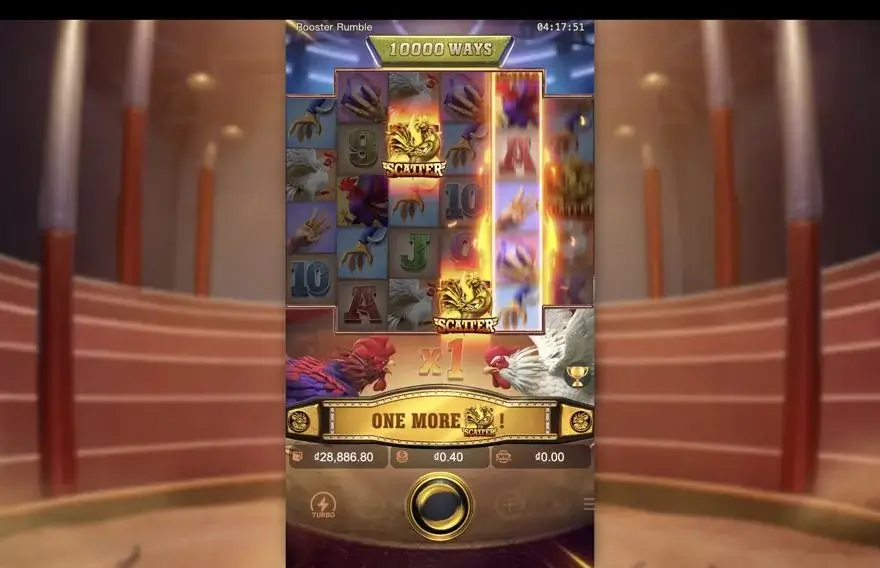 Ảnh bảng biểu tượng & tính năng game Rooster Rumble (slot PG) chơi tại LC79