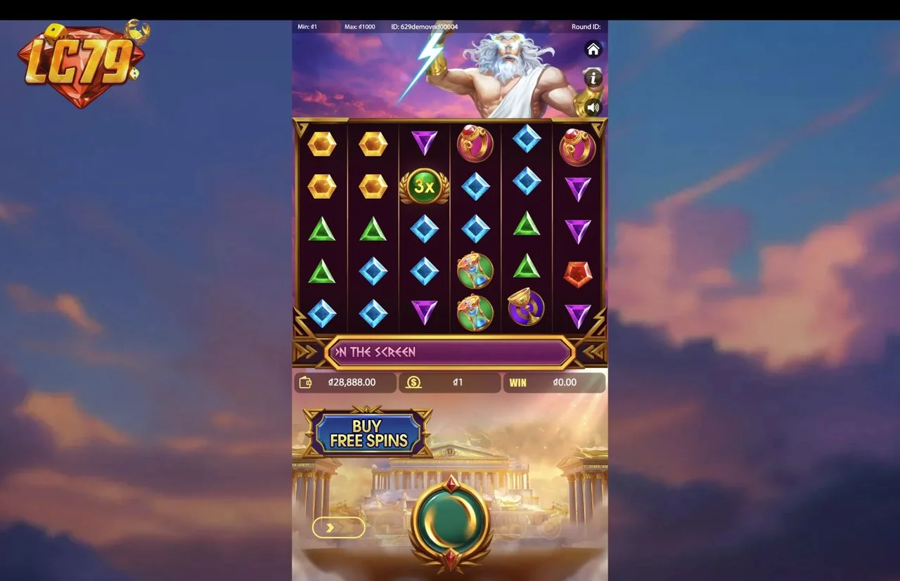 Ảnh giao diện chính game Treasures of Olympus 1000 (Kingmidas #) (slot) chơi tại LC79