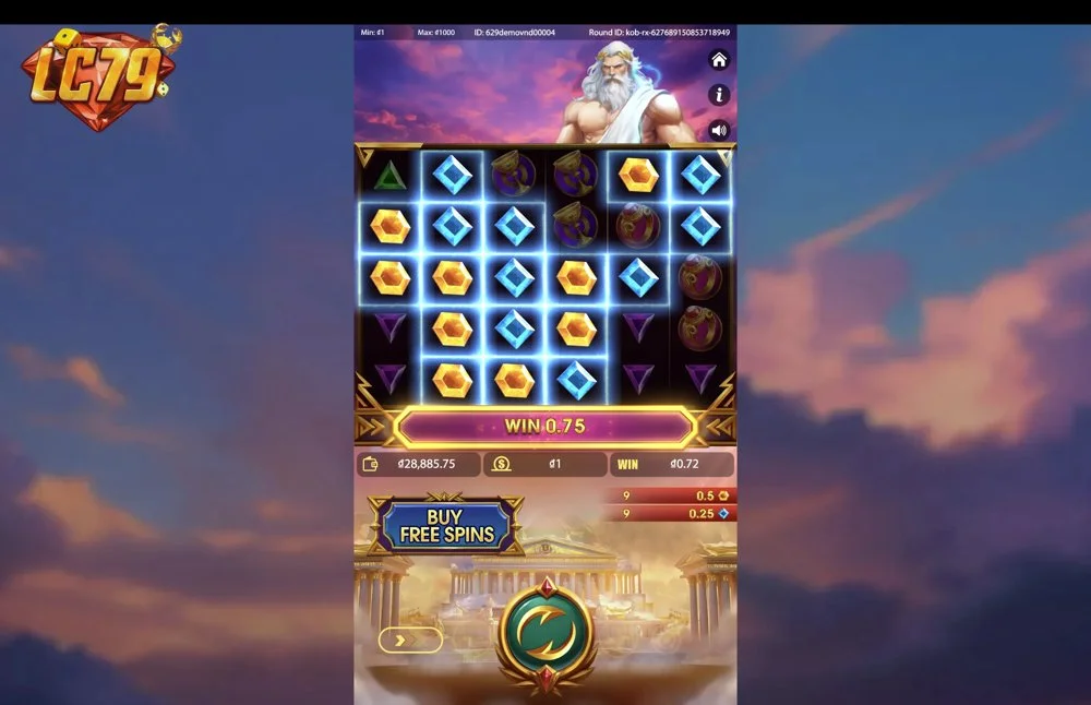 Ảnh bảng biểu tượng & tính năng game Treasures of Olympus 1000 (Kingmidas #) (slot) chơi tại LC79