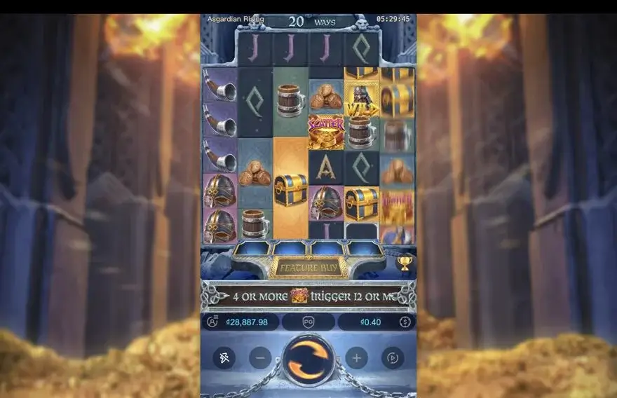Ảnh bảng biểu tượng & tính năng game đánh giá asgardian rising lc79 (slot) chơi tại LC79