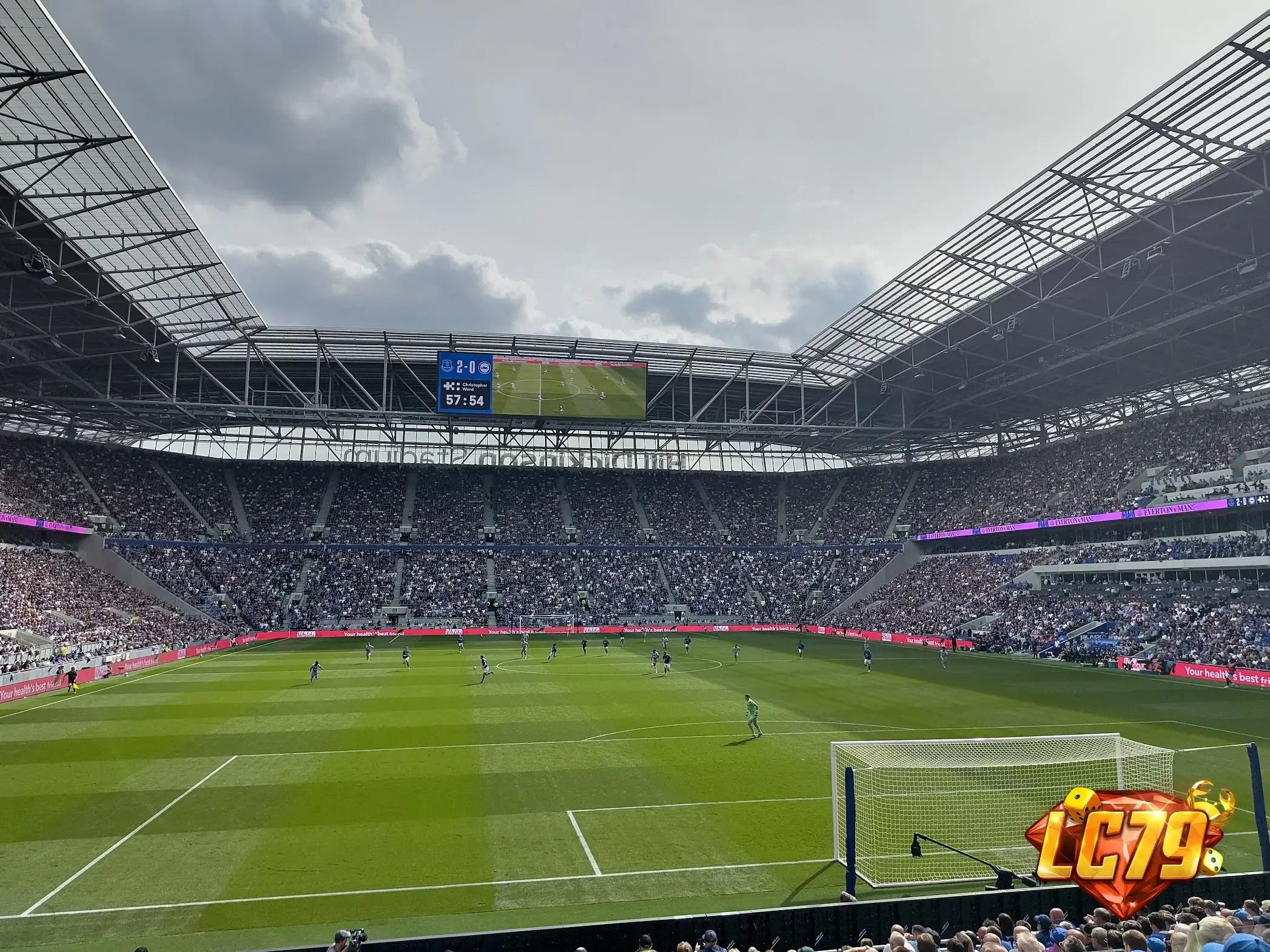 Hill Dickinson Stadium trước trận Everton vs Crystal Palace 22/8