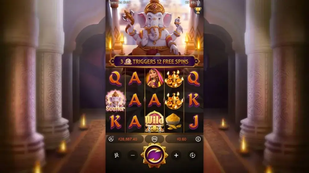 Ảnh giao diện chính game Ganesha Gold (slot PG) chơi tại LC79
