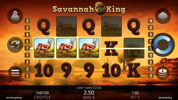 Ảnh màn hình gameplay game King Savannah (slot MICROSLOT) chơi tại LC79