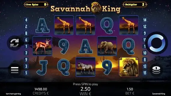 Ảnh bảng biểu tượng & tính năng game King Savannah (slot MICROSLOT) chơi tại LC79