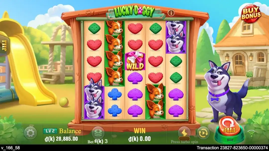 Ảnh giao diện chính game Lucky Doggy (slot JILI) chơi tại LC79