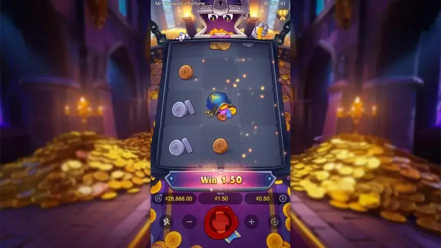Ảnh bảng biểu tượng & tính năng game Mr. Treasure’s Fortune (slot PG) chơi tại LC79