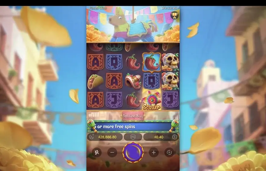Ảnh bảng biểu tượng & tính năng game Pinata Wins (slot PG) chơi tại LC79