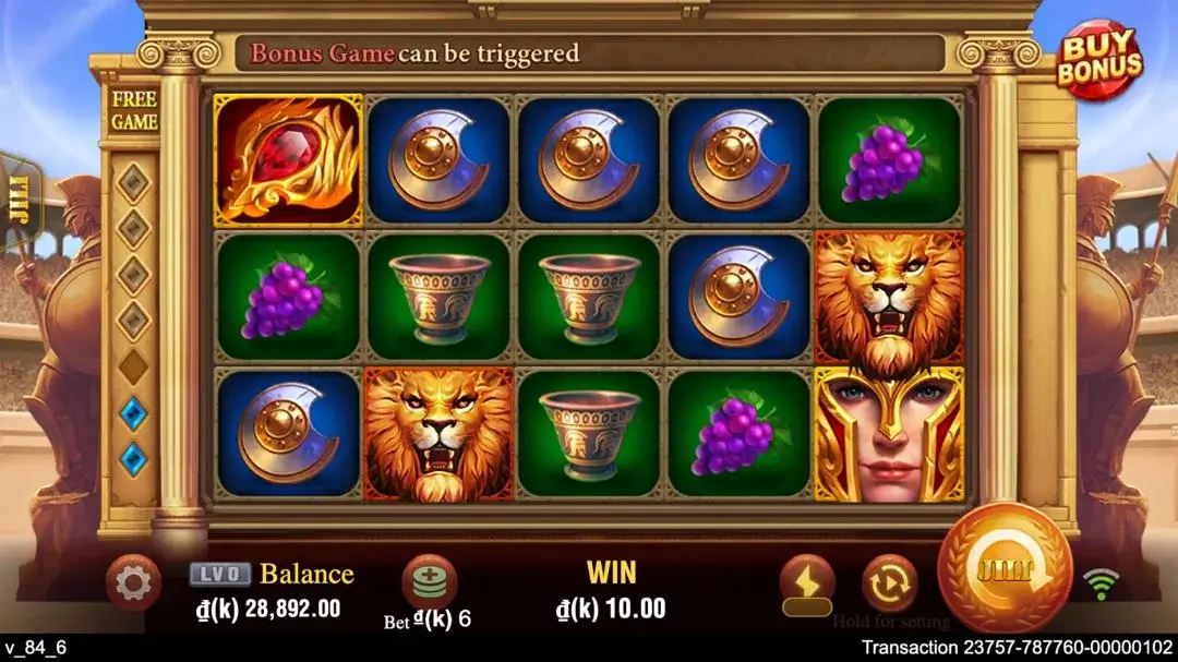 Ảnh giao diện chính game RomaX (slot JILI) chơi tại LC79