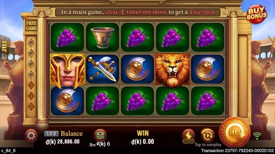 Ảnh màn hình gameplay game RomaX (slot JILI) chơi tại LC79