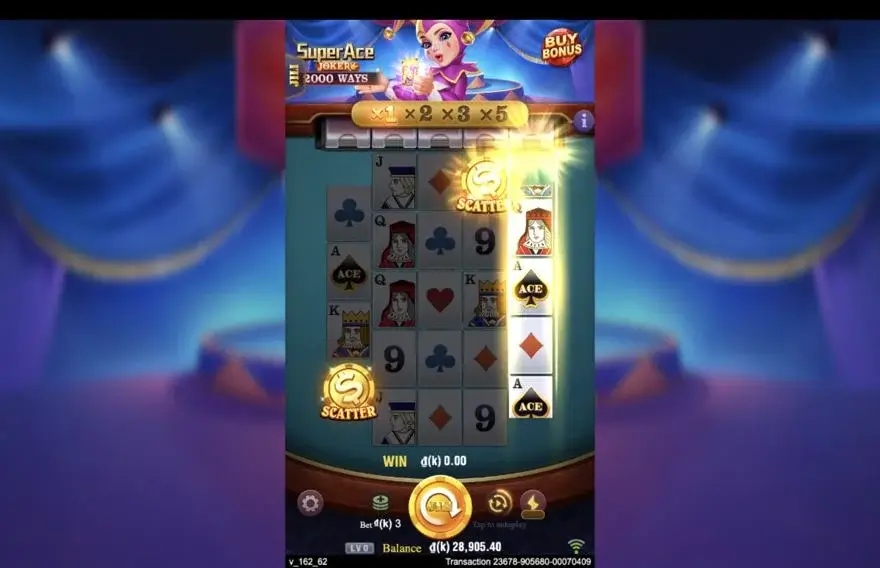Ảnh màn hình gameplay game Super Ace Joker (slot JILI) chơi tại LC79