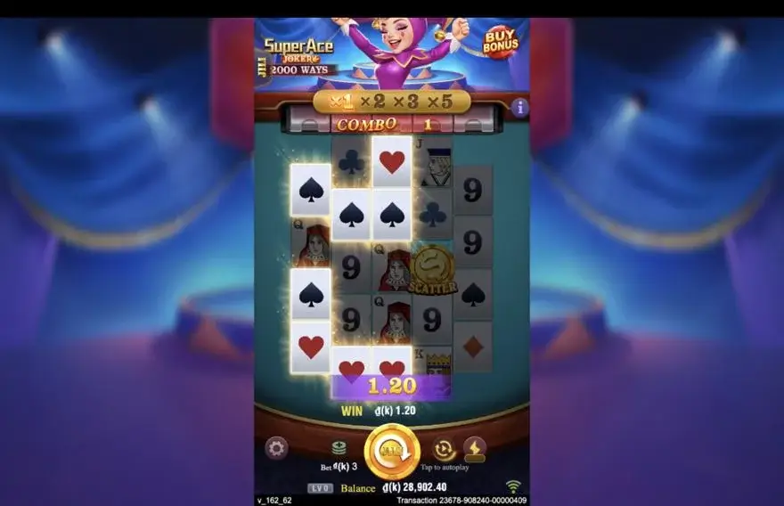 Ảnh bảng biểu tượng & tính năng game Super Ace Joker (slot JILI) chơi tại LC79