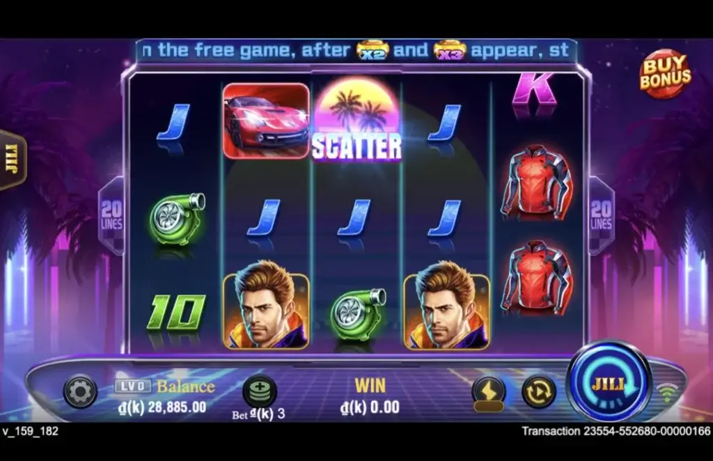 Ảnh giao diện chính game Wild Racer (slot JILI) chơi tại LC79