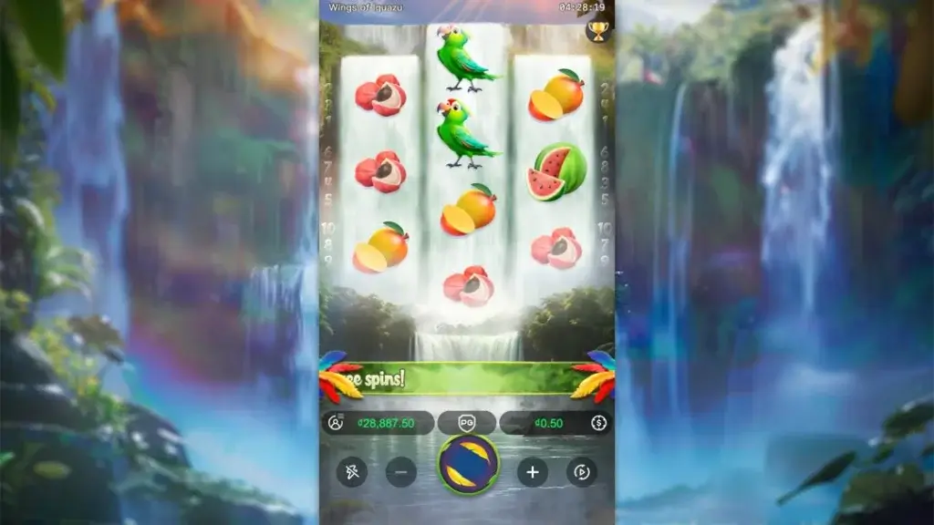 Ảnh giao diện chính game Wings of Iguazu (slot PG) chơi tại LC79