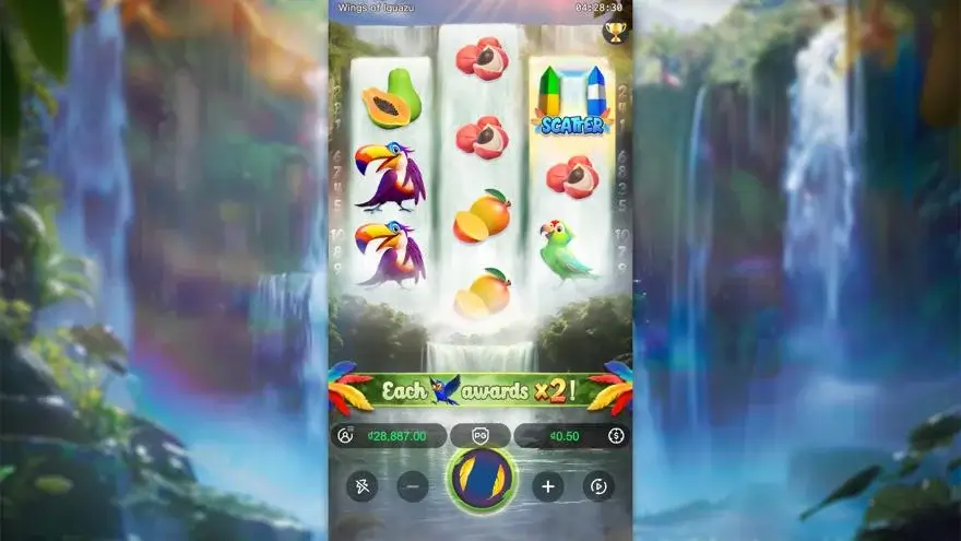 Ảnh màn hình gameplay game Wings of Iguazu (slot PG) chơi tại LC79