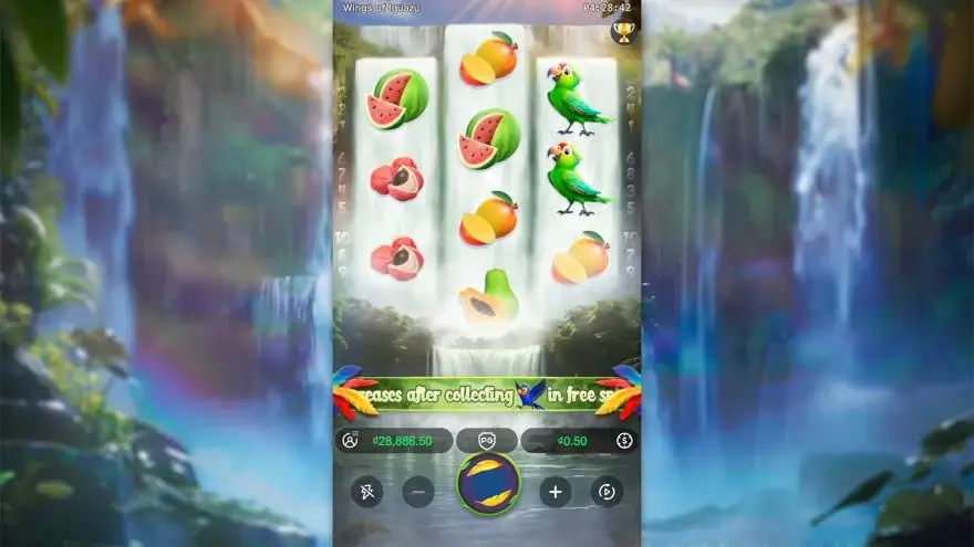 Ảnh bảng biểu tượng & tính năng game Wings of Iguazu (slot PG) chơi tại LC79