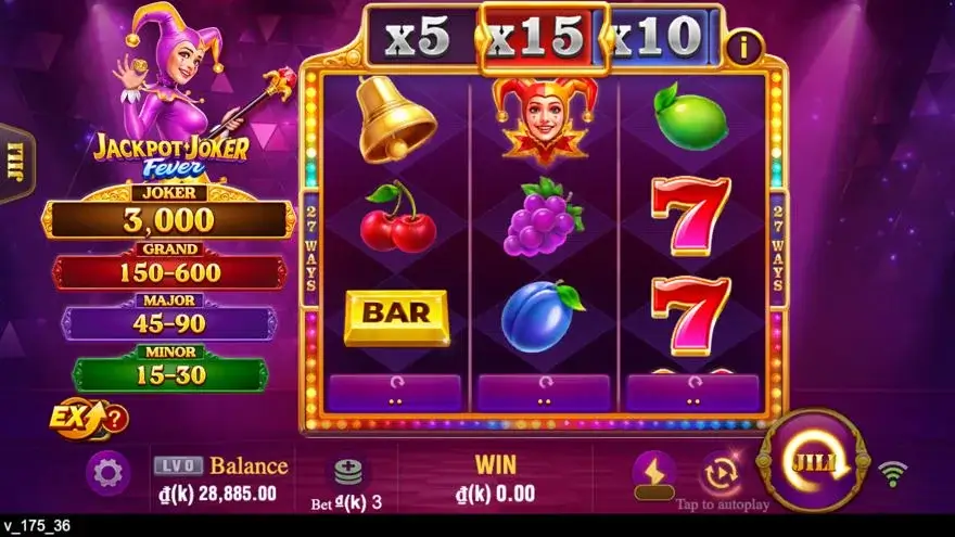 Ảnh màn hình gameplay game đánh giá jackpot joker fever lc79 (slot) chơi tại LC79