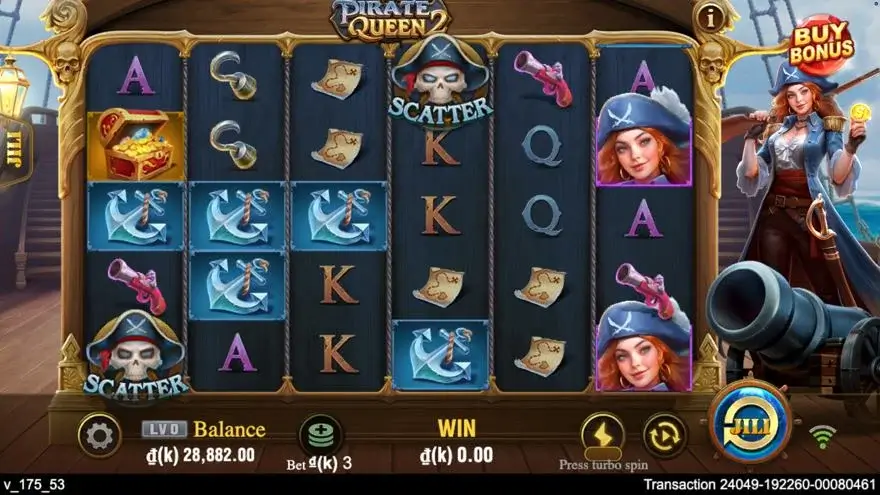 Ảnh bảng biểu tượng & tính năng game đánh giá pirate queen 2 lc79 (slot) chơi tại LC79