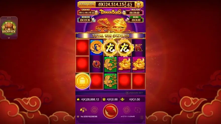 Ảnh bảng biểu tượng & tính năng game Dragon Soar (slot JDB) chơi tại LC79
