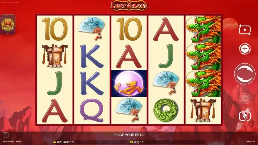 Ảnh màn hình gameplay game Lucky Dragons (slot JDB) chơi tại LC79