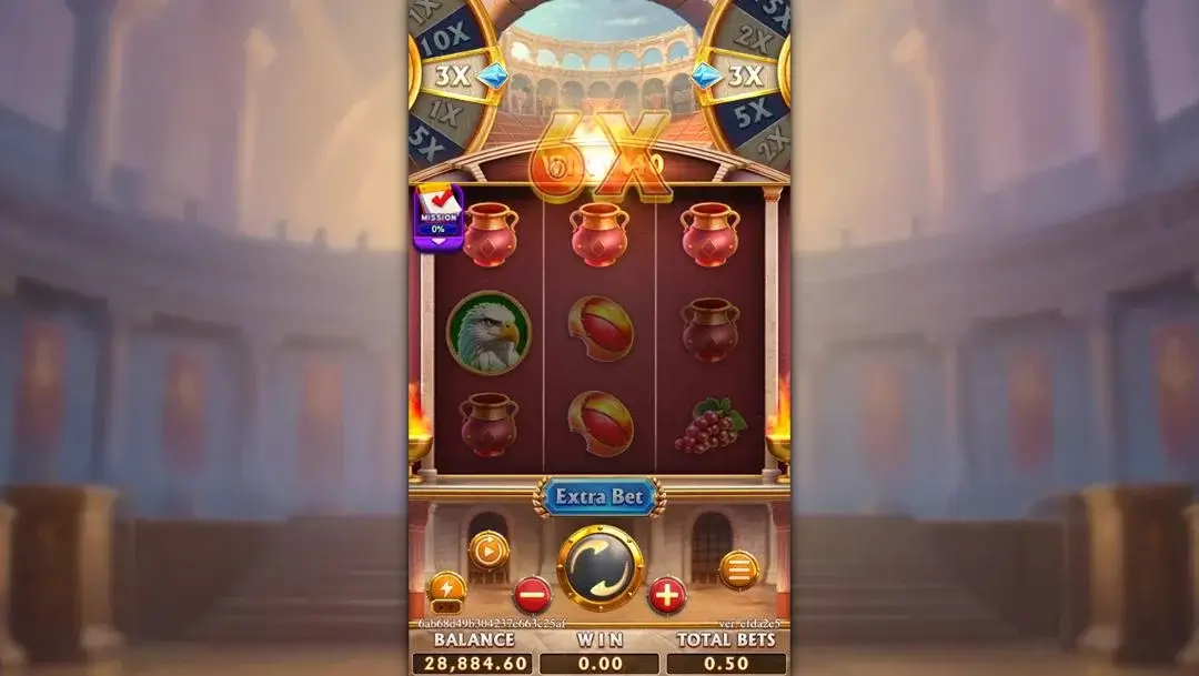 Ảnh giao diện chính game ROMA GLADIATRIX (slot FC) chơi tại LC79