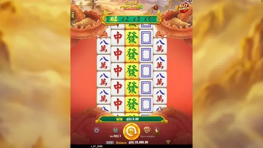 Ảnh màn hình gameplay game SUPER MAHJONG 2 (slot JILI) chơi tại LC79