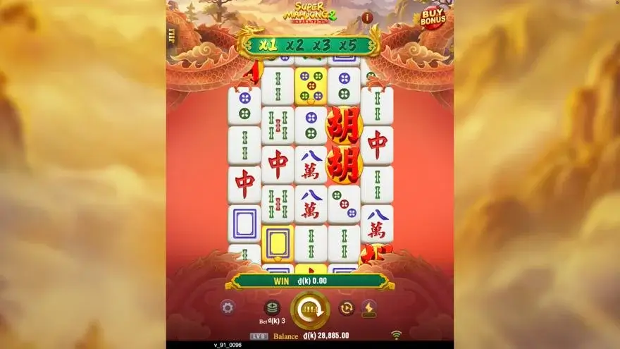 Ảnh bảng biểu tượng & tính năng game SUPER MAHJONG 2 (slot JILI) chơi tại LC79