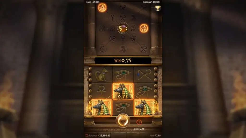 Ảnh giao diện chính game Symbols of Egypt (slot PG) chơi tại LC79
