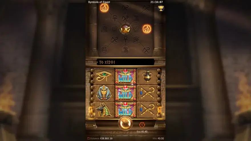 Ảnh màn hình gameplay game Symbols of Egypt (slot PG) chơi tại LC79