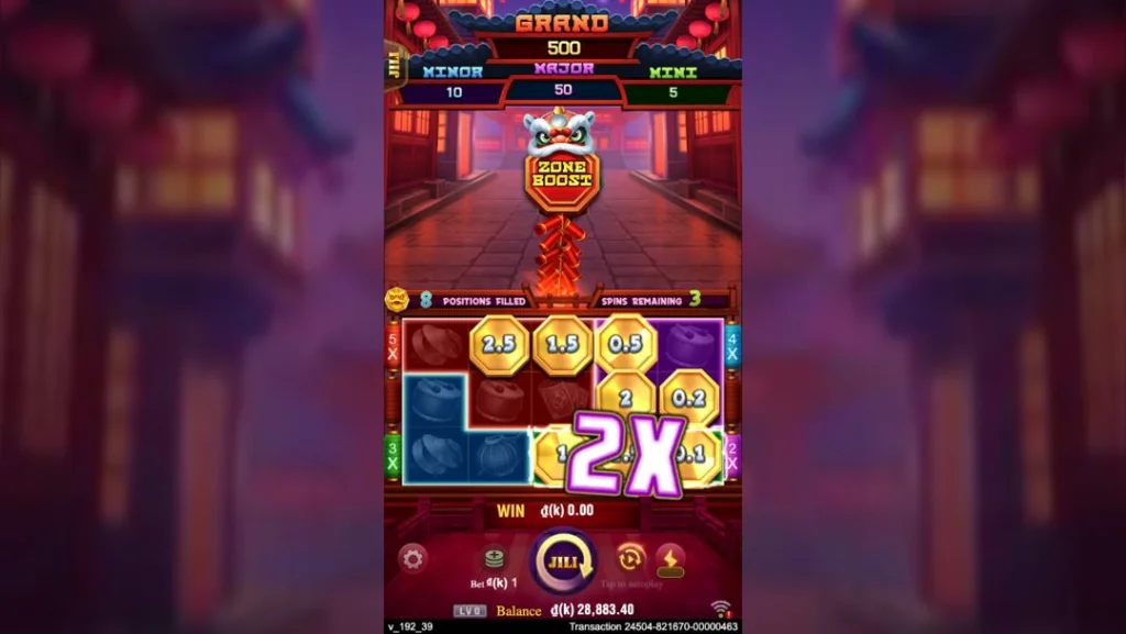 Ảnh giao diện chính game 3 LUCKY LION (slot JILI) chơi tại LC79