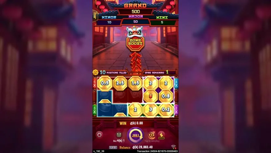 Ảnh bảng biểu tượng & tính năng game 3 LUCKY LION (slot JILI) chơi tại LC79