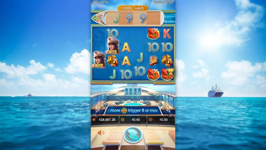Ảnh bảng biểu tượng & tính năng game Cruise Royale (slot PG) chơi tại LC79