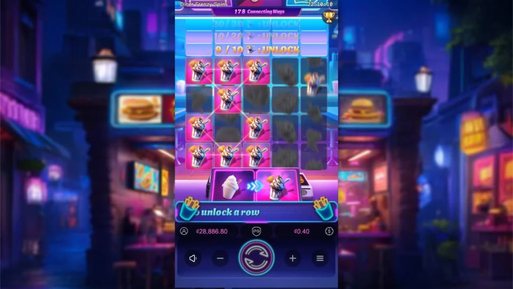 Ảnh giao diện chính game Diner Frenzy Spins (slot PG) chơi tại LC79