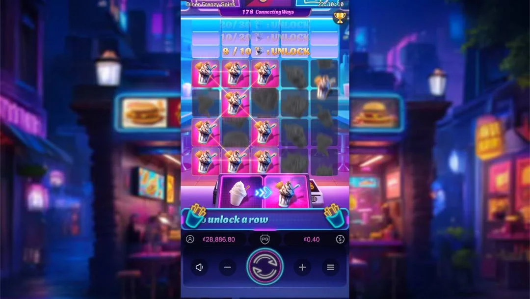 Ảnh giao diện chính game Diner Frenzy Spins (slot PG) chơi tại LC79