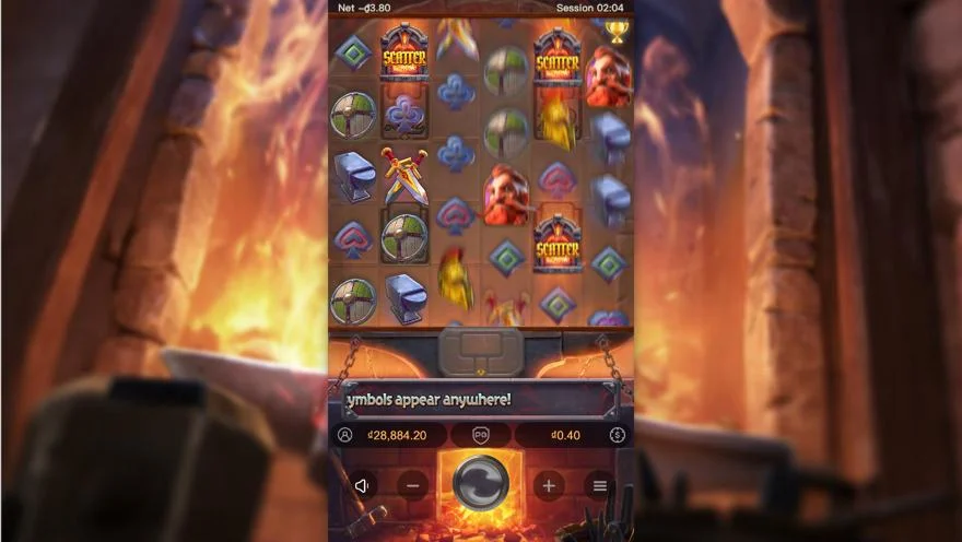 Ảnh màn hình gameplay game Forge of Wealth (slot PG) chơi tại LC79