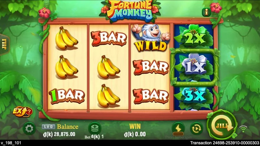 Ảnh bảng biểu tượng & tính năng game Fortune Monkey (slot JILI) chơi tại LC79