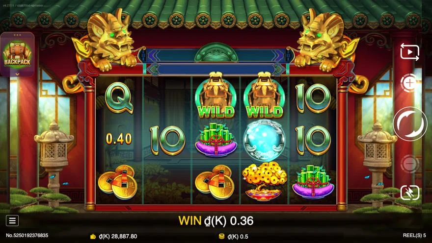 Ảnh bảng biểu tượng & tính năng game Fortune Treasure (slot JDB) chơi tại LC79