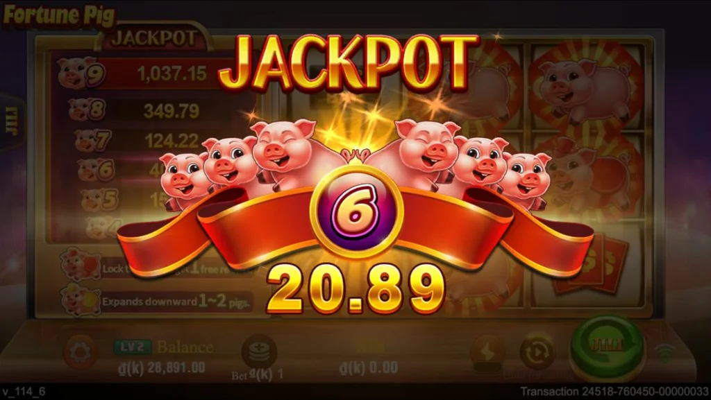 Ảnh giao diện chính game FortunePig (slot JILI) chơi tại LC79
