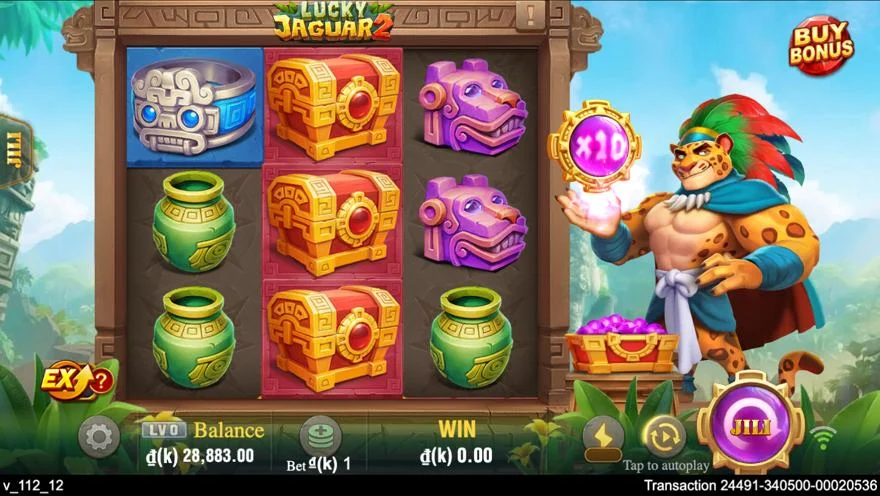 Ảnh màn hình gameplay game Lucky Jaguar 2 (slot JILI) chơi tại LC79